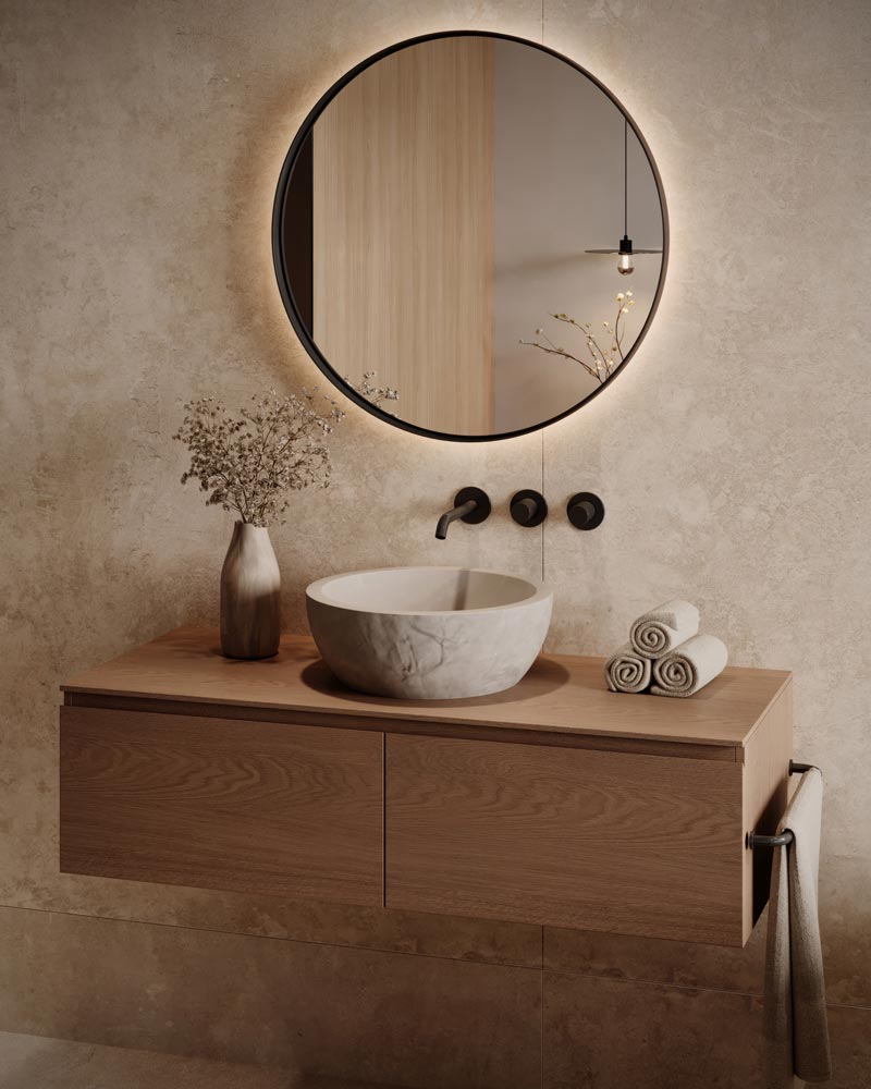 Kailoft---Open-Living-at-its-Best--Badezimmer-Detailt Ja. Es gibt ein durchdachtes Interior-Konzept,<br />
das du übernehmen oder individuell<br />
anpassen kannst.